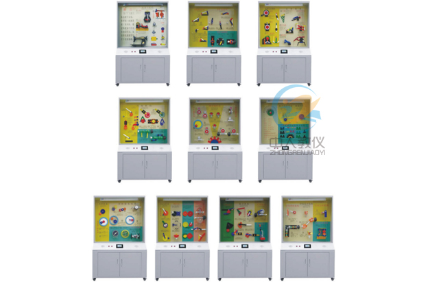 【铁柜】机器道理摆设柜,机器道理示教展现柜