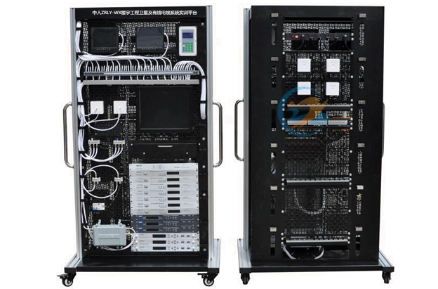 楼宇工程卫星及有线电视体系实训平台,卫星天线及有线电视尝试台
