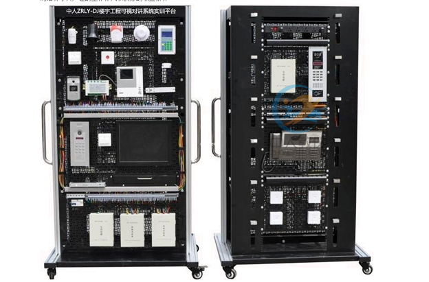 楼宇工程可视对讲体系实训平台,对讲门禁及室内安防装调实训装配